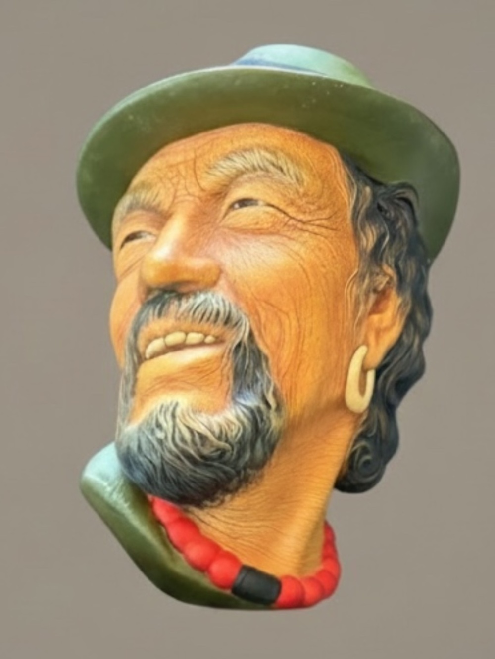 Vintage Bossons Chalkware “The Tibetan Man” Head 1961 England